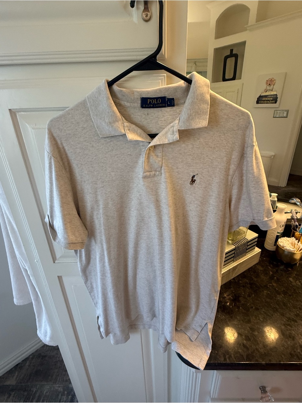 Polo by Ralph Lauren Men's Heather Light Gray Polo